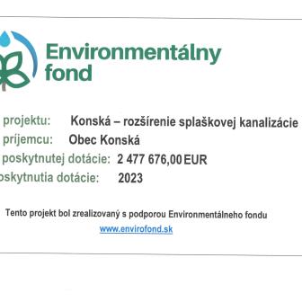 Projekt_Konská rozšírenie splaškovej kanalizácie
